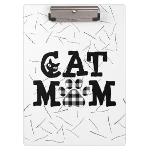 Porte-bloc Pawprint maman chat avec poils de chat