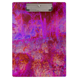 Porte-bloc Paysage impressionniste Trippy Red et Magenta