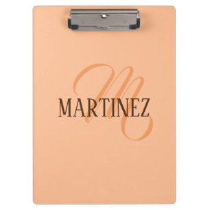 Porte-bloc Peach Fuzz Nom Personnalisé Élégant