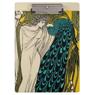 Porte-bloc Peacock Fine Art Bird Nouveau