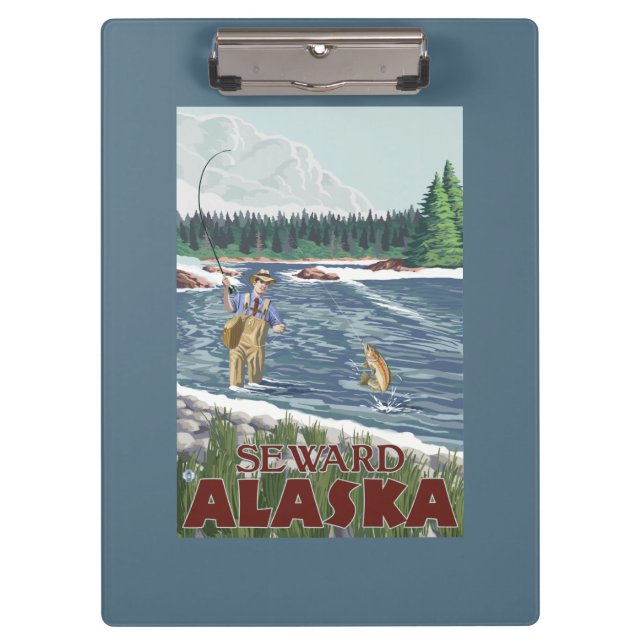 Porte-bloc Pêcheur de mouche - Seward, Alaska (Devant)