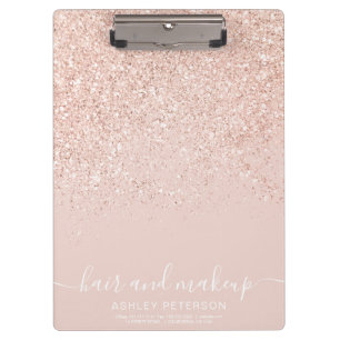 Porte-bloc Peignoirs rose or parties scintillant rose pastel