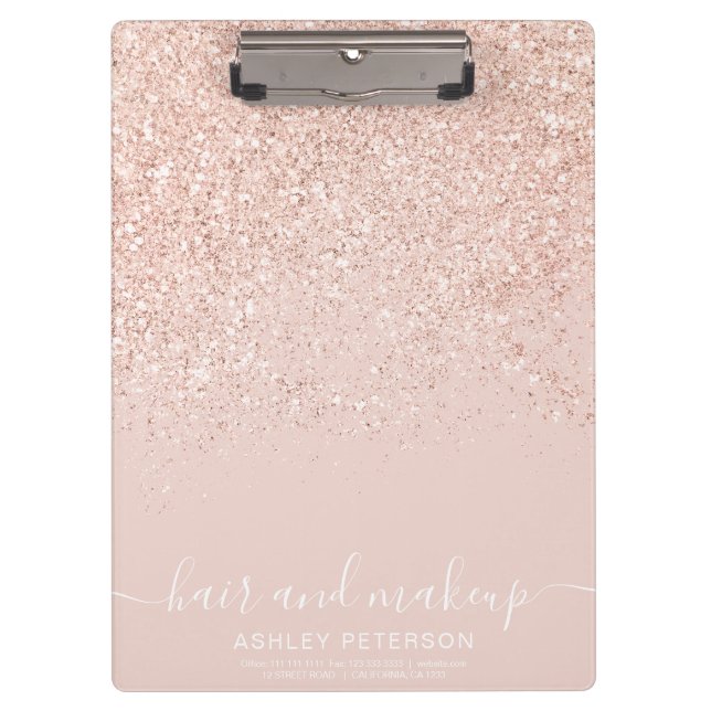 Porte-bloc Peignoirs rose or parties scintillant rose pastel (Devant)