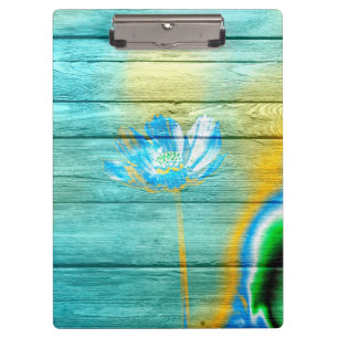 Porte-bloc Peinture acrylique de fleur de couleur d'art sur
