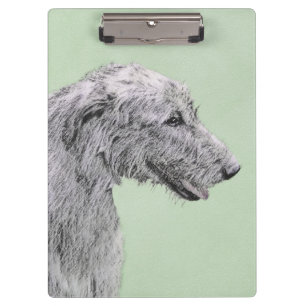 Porte-bloc Peinture de Wolfhound irlandais - Joli art origina