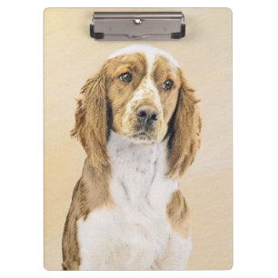 Porte-bloc Peinture d'espagnol Welsh Springer - Art original 