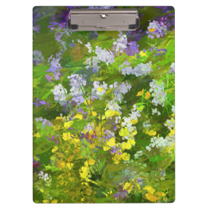 Porte-bloc Peinture fleur sauvage Impasto - Art Fleur Origina