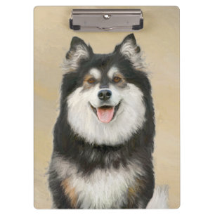 Porte-bloc Peinture Lapphund Finlandaise - Joli art original 