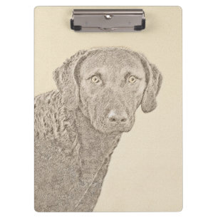 Porte-bloc Peinture originale de chien par Retriever de Chesa