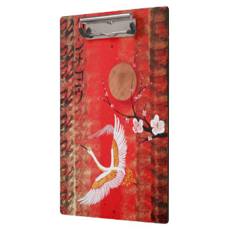 Porte-bloc Peinture rouge japonaise du Japon Sakura du soleil