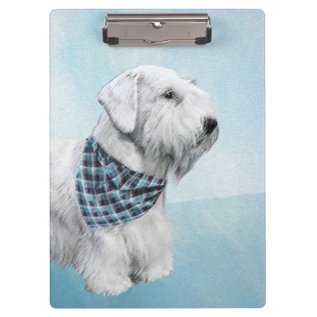 Porte-bloc Peinture Sealyham Terrier - Cute Original Chien Ar (Devant)