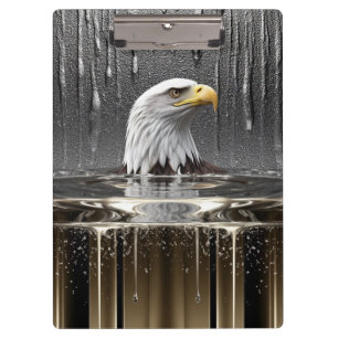 Porte-bloc Pendentif Aigle Royal Métallique Liquide