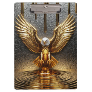 Porte-bloc Pendentif Aigle Royal Métallique Liquide