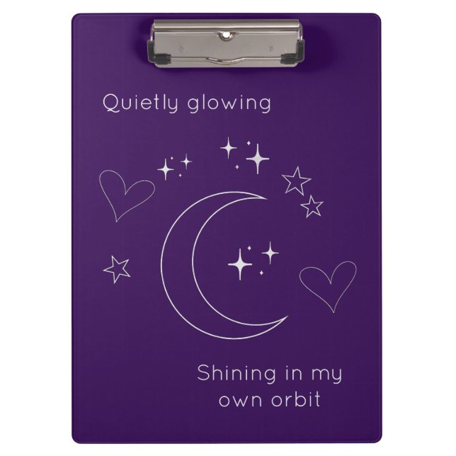 Porte-bloc Personalized Line Art Celestial Purple Clipboard (Devant)