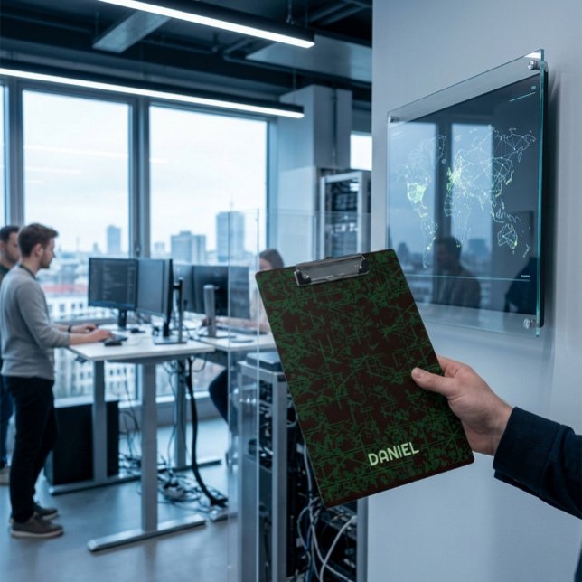 Porte-bloc Personalized Tech Circuit Modern Clipboard (Créateur téléchargé)