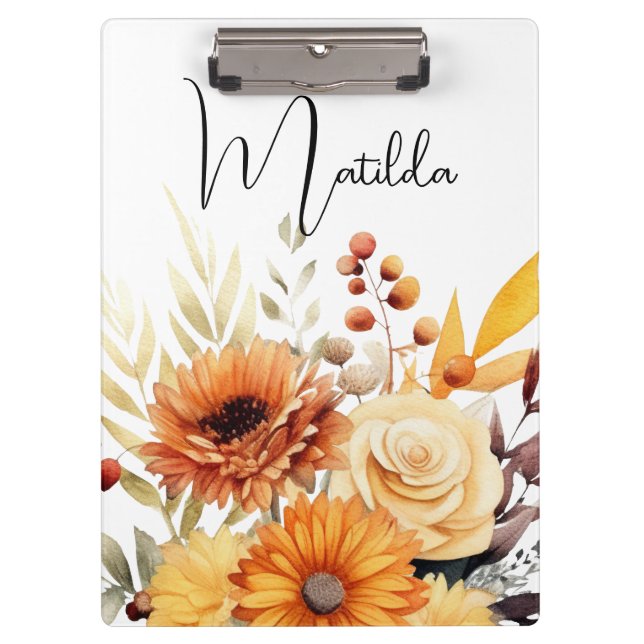 Porte-bloc Personalized Watercolor floral  (Devant)
