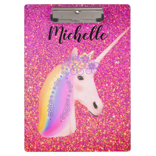 Porte-bloc Personnalisation de la Parties scintillant rose de