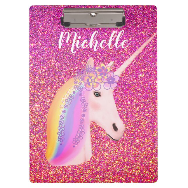Porte-bloc Personnalisation de la Parties scintillant rose de (Devant)