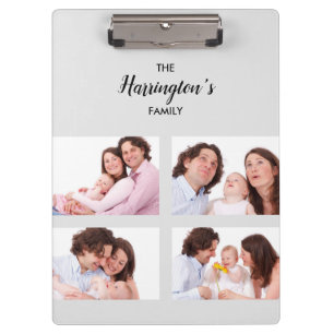 Porte-bloc Personnalisé 4 Photos de famille Collage Rectangle