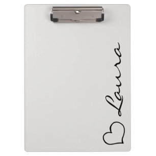 Porte-bloc personnalisé avec écriture cœur Votre n