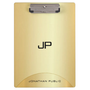 Porte-bloc Personnalisé Faux Gold Elegant Monogramme Modèle m