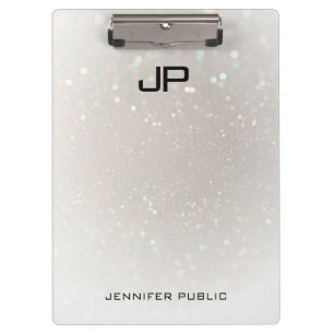 Porte-bloc Personnalisé Glamour Moderne Monogramme Élégant