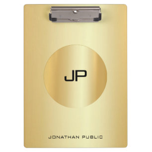 Porte-bloc Personnalisé Glamour Or Regard Élégant Monogramme 