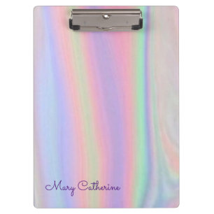 Porte-bloc Personnalisé Holographic Pink