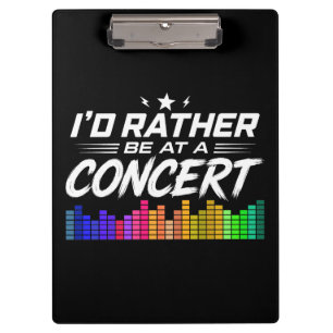 Porte-bloc Personnalisé J'aimerais Mieux Être À Un Concert Dr