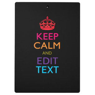 Porte-bloc Personnalisé KEEP CALM Votre texte Multicolore