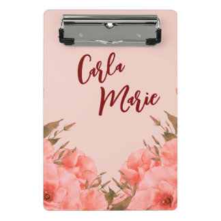 Porte-bloc personnalisé miniature | Motif floral r