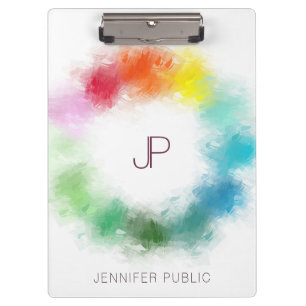 Porte-bloc Personnalisé Monogramme Moderne Élégant Couleurs M