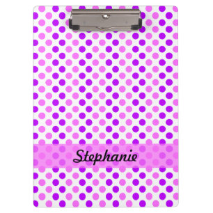 Porte-bloc Personnalisé Pois violet et rose