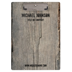 Porte-bloc Personnalisé Rustic Wood Texture Business