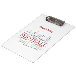 Porte-bloc Personnaliser, Football Coach Merci en mots