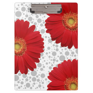 Porte-bloc Personnaliser Polka Dot Red Daisy, changer dot co