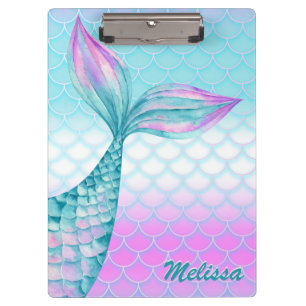 Porte-bloc Petite fille rose Turquoise sirène échelles person
