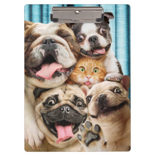 Porte-bloc Photo d'un groupe de chiens et de chats