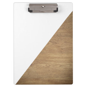 Porte-bloc Photo en bois blanc géométrique simple Brown