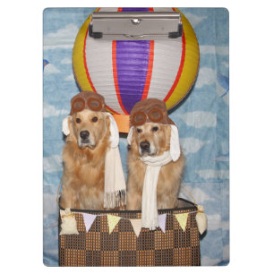 Porte-bloc Pilotes chauds de ballon à air de golden retrieve