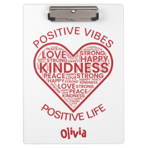 Porte-bloc Pince-notes Vibrations Positives Vie Positive