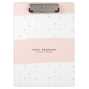 Porte-bloc Pinceaux rose et blanc design féminin
