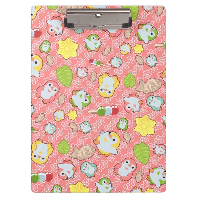 Porte-bloc Pingouins et Wagashi de Kawaii (Devant)