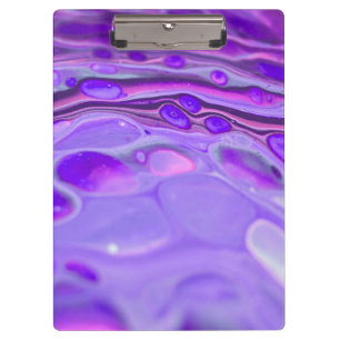 Porte-bloc Pink Acrylique violet, Fluid Art Peinture Marbre