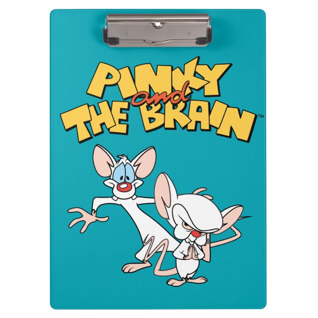 Porte-bloc Pinky et le cerveau | Afficher le logo (Devant)