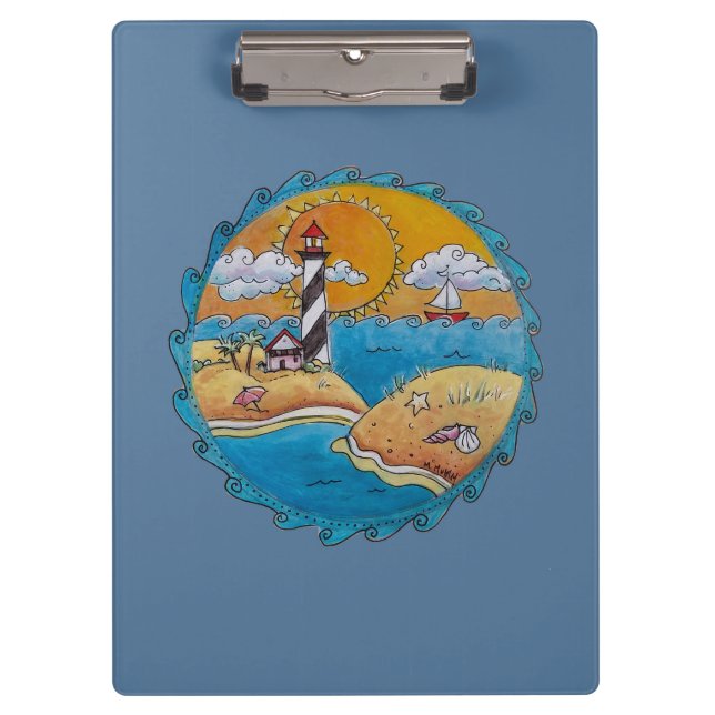 Porte-bloc Plage d'été amusant soleil bord de mer côte (Devant)