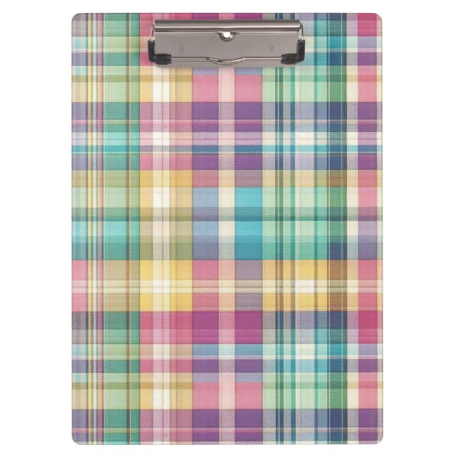 Porte-bloc Plaid au printemps/Pâques/tartan (Devant)