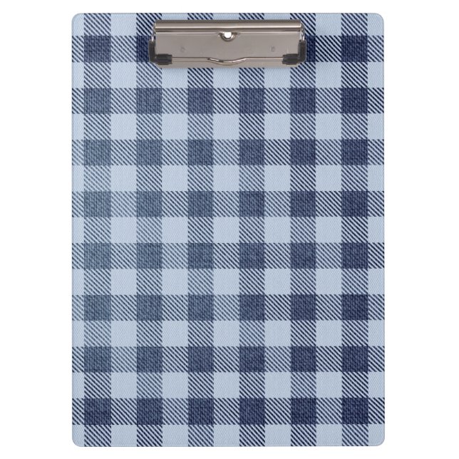 Porte-bloc Plaid bleu (Devant)