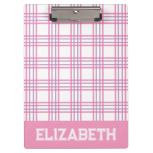 Porte-bloc Plaid Prépa Rose Violet Police Universitaire École