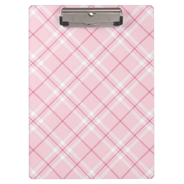 Porte-bloc Plaid rose-clair (Devant)